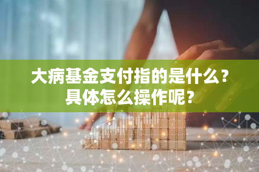 大病基金支付指的是什么？具体怎么操作呢？