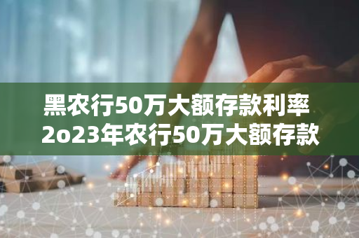 黑农行50万大额存款利率 2o23年农行50万大额存款利息是多少