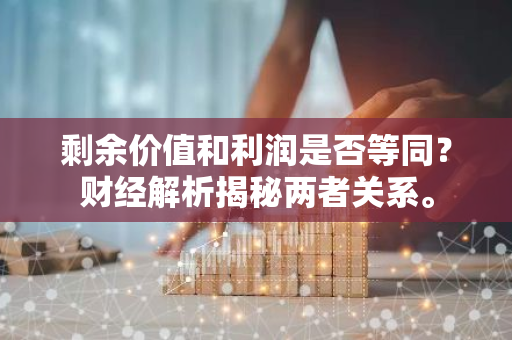 剩余价值和利润是否等同？财经解析揭秘两者关系。