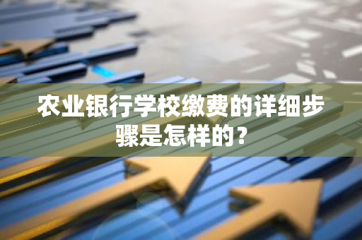 农业银行学校缴费的详细步骤是怎样的？