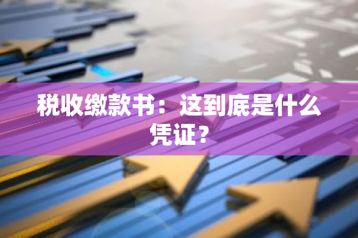 税收缴款书：这到底是什么凭证？