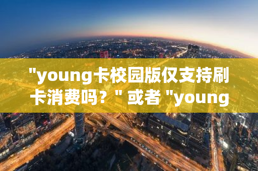 "young卡校园版仅支持刷卡消费吗？" 或者 "young卡校园版除了刷卡还有哪些支付方式？"