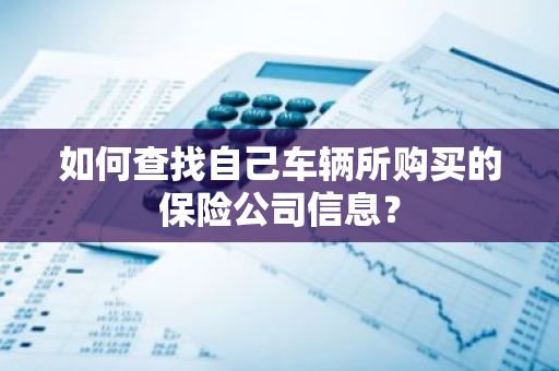 如何查找自己车辆所购买的保险公司信息？
