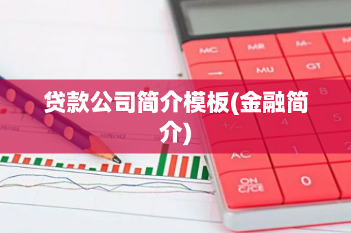 贷款公司简介模板(金融简介)