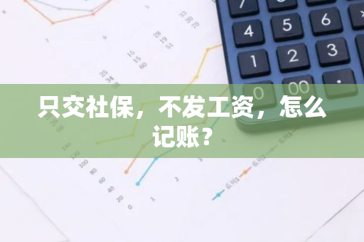 只交社保，不发工资，怎么记账？