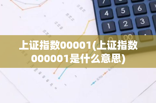 上证指数00001(上证指数000001是什么意思)
