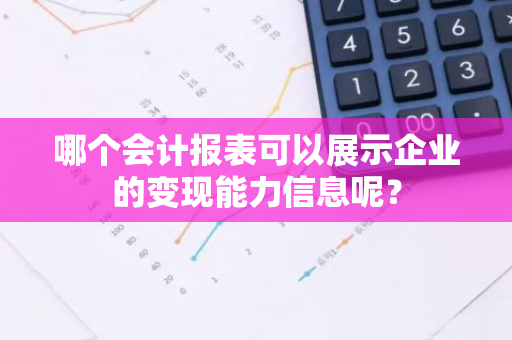 哪个会计报表可以展示企业的变现能力信息呢？