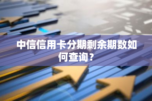 中信信用卡分期剩余期数如何查询？