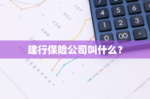 建行保险公司叫什么？