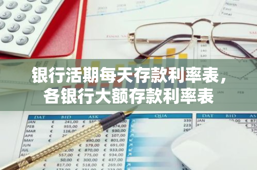 银行活期每天存款利率表，各银行大额存款利率表