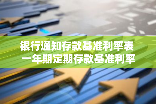 银行通知存款基准利率表 一年期定期存款基准利率