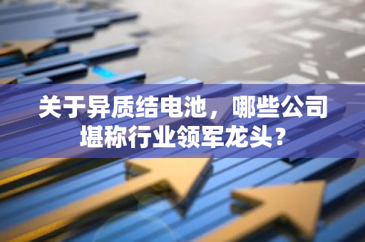 关于异质结电池，哪些公司堪称行业领军龙头？