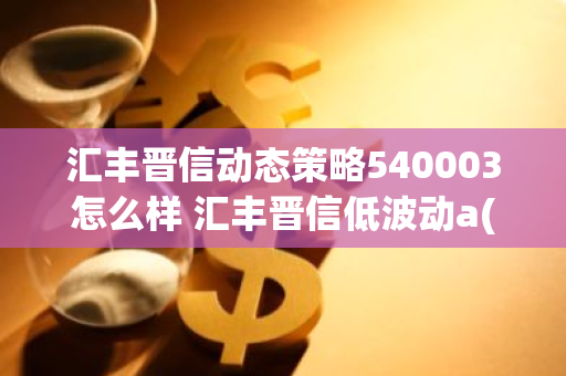 汇丰晋信动态策略540003怎么样 汇丰晋信低波动a(009658)