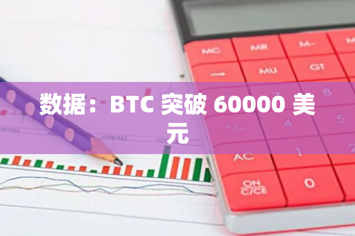 数据：BTC 突破 60000 美元