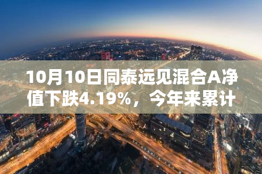 10月10日同泰远见混合A净值下跌4.19%，今年来累计下跌9.04%
