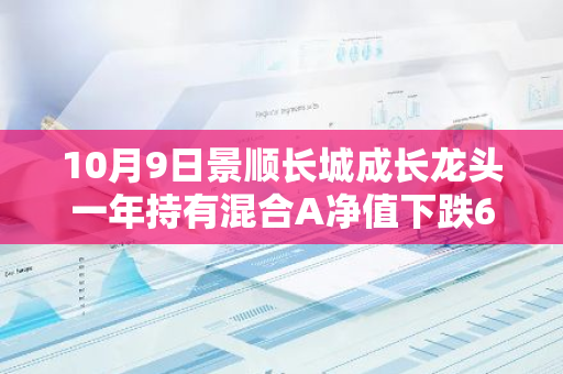 10月9日景顺长城成长龙头一年持有混合A净值下跌6.34%，今年来累计上涨3.59%