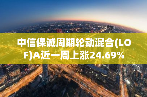 中信保诚周期轮动混合(LOF)A近一周上涨24.69%