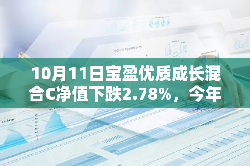 10月11日宝盈优质成长混合C净值下跌2.78%，今年来累计下跌11.08%