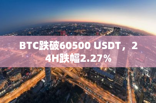 BTC跌破60500 USDT，24H跌幅2.27%
