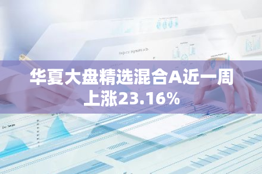华夏大盘精选混合A近一周上涨23.16%