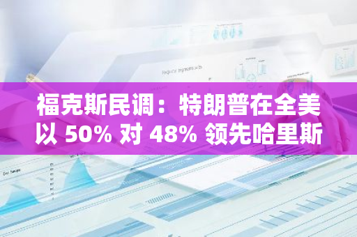 福克斯民调：特朗普在全美以 50% 对 48% 领先哈里斯