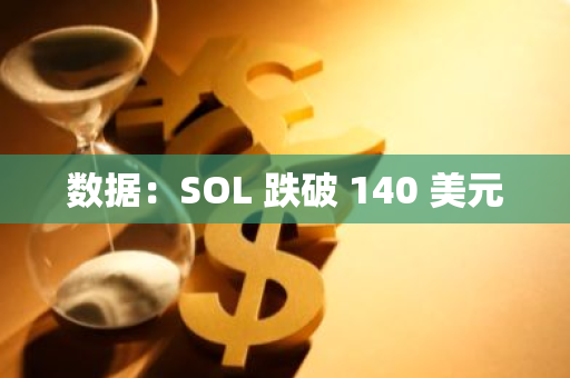 数据：SOL 跌破 140 美元
