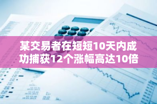 某交易者在短短10天内成功捕获12个涨幅高达10倍的MEME币，尽管其胜率仅为28%