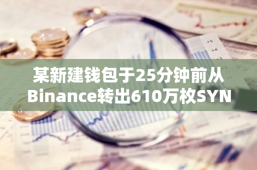 某新建钱包于25分钟前从Binance转出610万枚SYN，约合382万美元