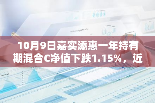10月9日嘉实添惠一年持有期混合C净值下跌1.15%，近3个月累计下跌0.48%