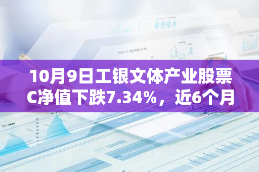 10月9日工银文体产业股票C净值下跌7.34%，近6个月累计上涨10.81%