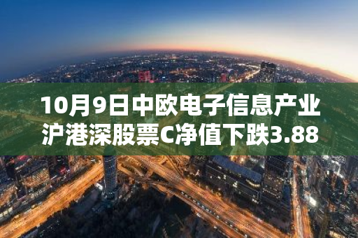 10月9日中欧电子信息产业沪港深股票C净值下跌3.88%，今年来累计上涨4.89%