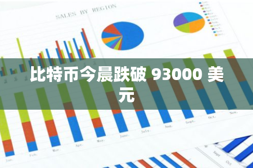 比特币今晨跌破 93000 美元