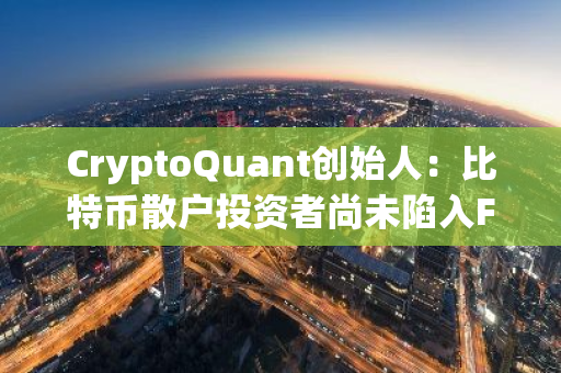CryptoQuant创始人：比特币散户投资者尚未陷入FOMO