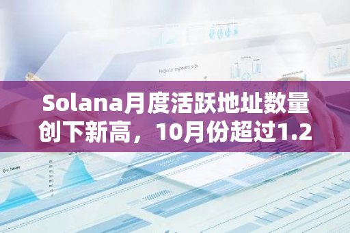 Solana月度活跃地址数量创下新高，10月份超过1.23亿