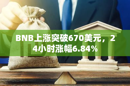 BNB上涨突破670美元，24小时涨幅6.84%