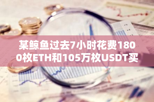 某鲸鱼过去7小时花费1800枚ETH和105万枚USDT买入78.77枚WBTC