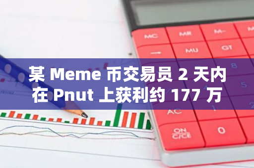某 Meme 币交易员 2 天内在 Pnut 上获利约 177 万美元