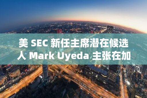 美 SEC 新任主席潜在候选人 Mark Uyeda 主张在加密领域建立监管沙盒