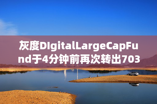灰度DIgitalLargeCapFund于4分钟前再次转出703.949枚BTC