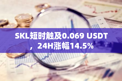 SKL短时触及0.069 USDT，24H涨幅14.5%