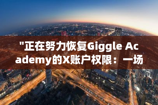 "正在努力恢复Giggle Academy的X账户权限：一场持续的挑战与探索"