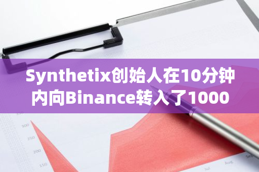Synthetix创始人在10分钟内向Binance转入了1000枚ETH