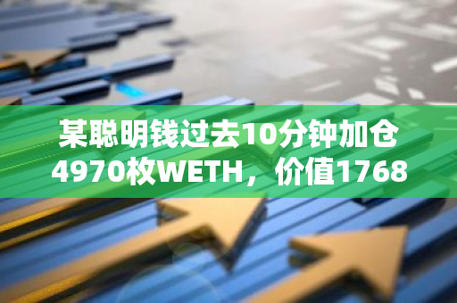 某聪明钱过去10分钟加仓4970枚WETH，价值1768万美元