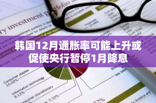 韩国12月通胀率可能上升或促使央行暂停1月降息