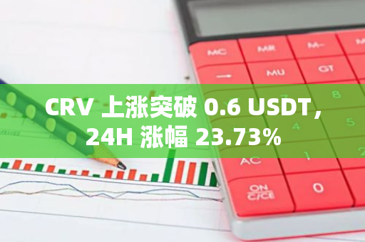 CRV 上涨突破 0.6 USDT，24H 涨幅 23.73%
