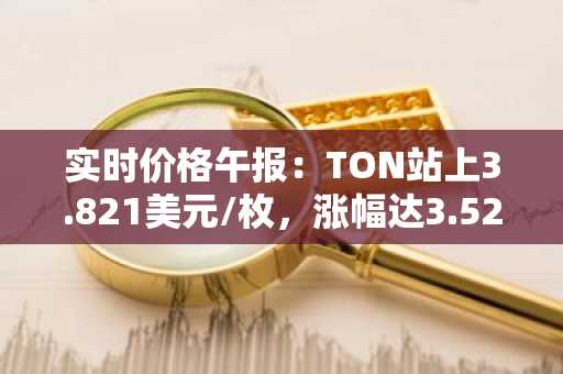 实时价格午报：TON站上3.821美元/枚，涨幅达3.52%
