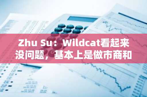 Zhu Su：Wildcat看起来没问题，基本上是做市商和其他实体发行的短期商业票据