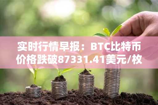 实时行情早报：BTC比特币价格跌破87331.41美元/枚，日内跌-1.02%