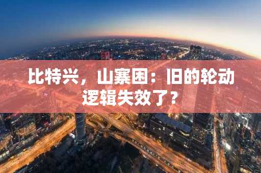 比特兴，山寨困：旧的轮动逻辑失效了？
