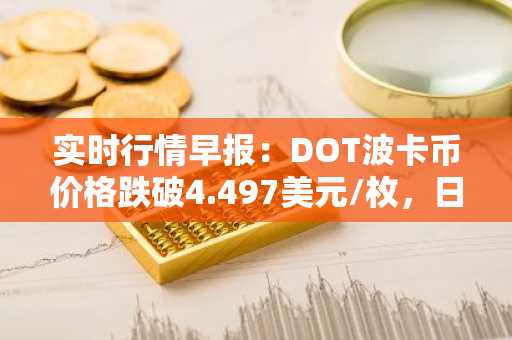 实时行情早报：DOT波卡币价格跌破4.497美元/枚，日内跌-2.00%
